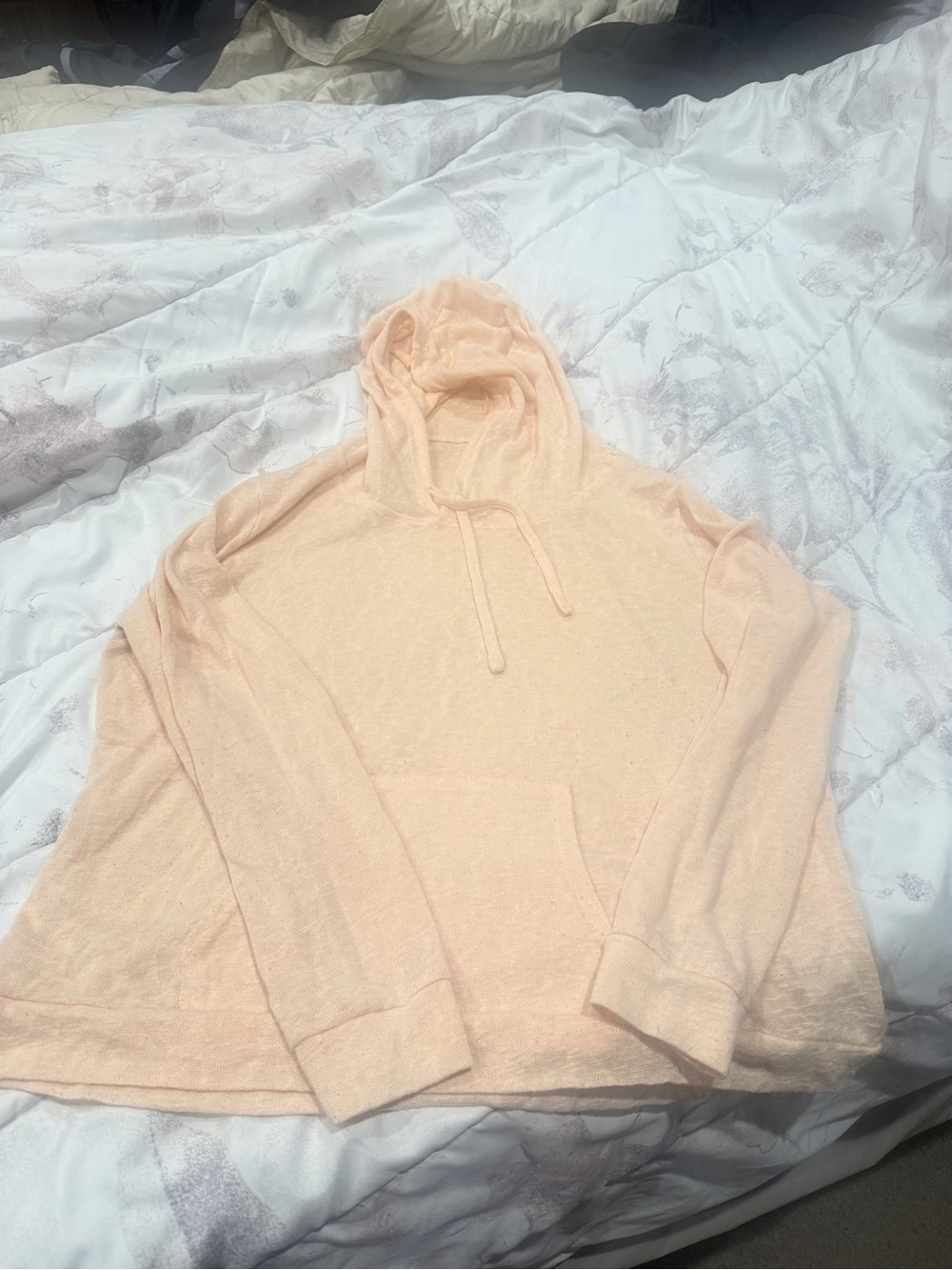 Weatherproof Light Peach Hooded Sweatshirt